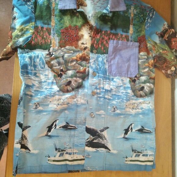 Vintage Hand Made Landscape Seascape AOP Shirt - Picture 4 of 6